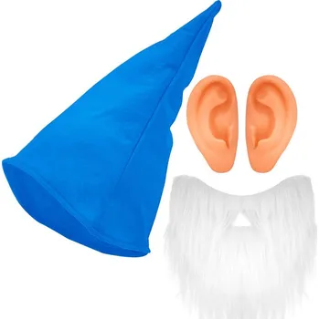 Karnevalový doplněk Widmann Sada trpaslík s čepicí modrý