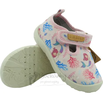 Chlapecké sandály Barefoot plátěnky D.D.Step C086-51733A Baby pink - vel. 29