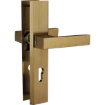 Kuchinox Floko, exteriérová klika na dveře na dlouhém kování pro cylindrickou vložku, patina, LAV-KZF_412A