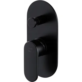 Vodovodní baterie Cersanit Crea, vanová - sprchová podomítková baterie + BOX, černá, S951-322