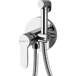 Bruckner, SIEGER podomítková baterie s bidetovou sprškou, kulatá, chrom, 914.007.1