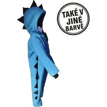 Kojenecká kombinéza Chlapecká softshellová kombinéza dráček s fleecem a hřejivou kapucí, 11 barevných variant (Dětská jarní / podzimní softshellová kombinéza pro děti – teplo, pohodlí a volnost pohybu, v designu dráčka)