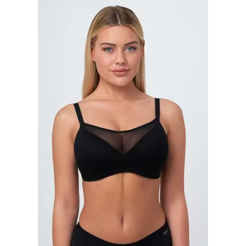 Podprsenka Sassa podprsenka 6166 - černá, 85C (Podprsenka Soft s tylem LUXURY MESH)