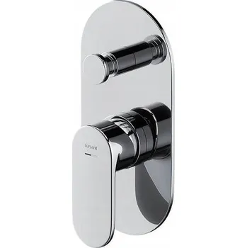 Vodovodní baterie Cersanit Crea, vanová - sprchová podomítková baterie + BOX, chromová, S951-305