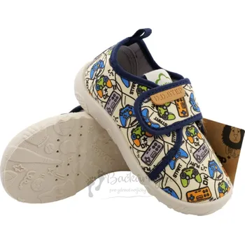 Chlapecké sandály Barefoot plátěnky D.D.Step C086-51576 White - vel. 22