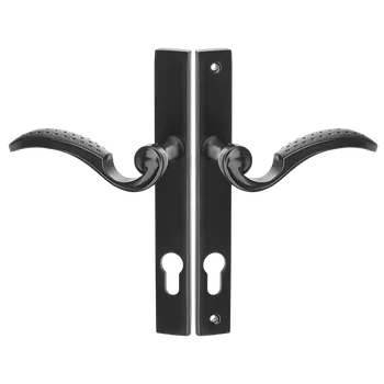 Dveřní kování Kuchinox Baron, klika na dveře na dlouhém kování pro cylindrickou vložku, černá, LAV-KGR_915A