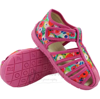 Chlapecké sandály Dětské plátěnky Froddo G1700413-4 Flowers - vel. 23