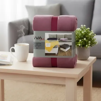 Deka mikroflanel XXL jednobarevná starofialová, 180x220cm