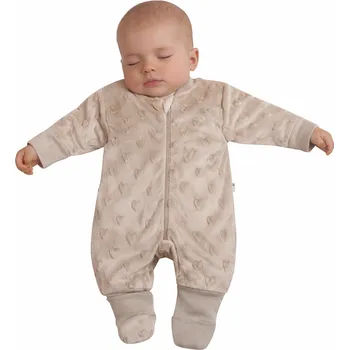 Kojenecká kombinéza Baby Service Zimní kombinéza minky Béžová Vel. 74