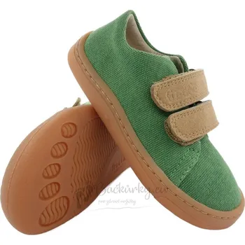 Chlapecké bačkory Dětské barefoot plátěnky Froddo Vegan G3130229-1 GREEN - vel. 20