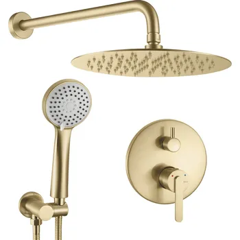 Vodovodní baterie Rea Ontario, podomítková sprchová souprava s I-Box montážním systémem, zlatá matná, REA-P5502