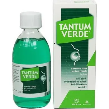 Lék na bolest v krku Tantum Verde 0,15 percent sol ora (fľ.skl.) 1x240 ml