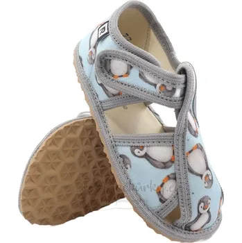 Chlapecké bačkory Dětské flexi (barefoot) pantofle RAK 100015-5 Tučňák modrý - vel. 19