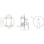 LAVEO ALEA - Podomietková sprchová batéria s prepínačom, Chróm-Biela, BLE_60PD