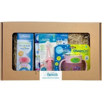 Kojenecká láhev Dr. Brown's sada pro dívku od 9M