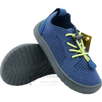 Chlapecké polobotky Dětské plátěné barefoot boty Protetika GAEL denim - vel. 33