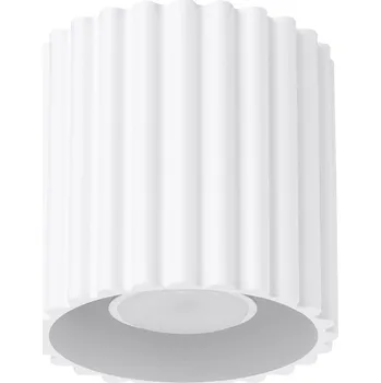 Stropní svítidlo Aura, 1x bílé hliníkové stínítko, (10 cm)