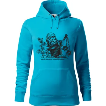 Dámská mikina Mikina - Jan Žižka Barva: Modrá - tyrkysová (44), Velikost: XXL, Střih: Dámské