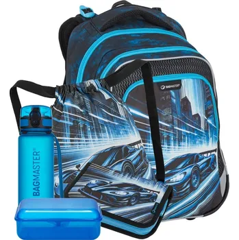 Dětské zboží Bagmaster LUMI 26 C velký školní set pro prvňáčky – auto