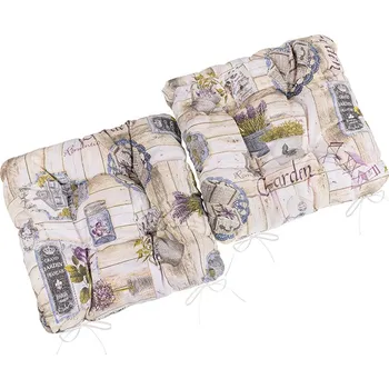 Podsedák Bellatex Sedák Ema prošívaný - SET 2ks Fialová,Béžová