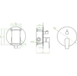 LAVEO LARGO - Podomietková sprchová batéria, Chrom-Biela, BAH_60PD