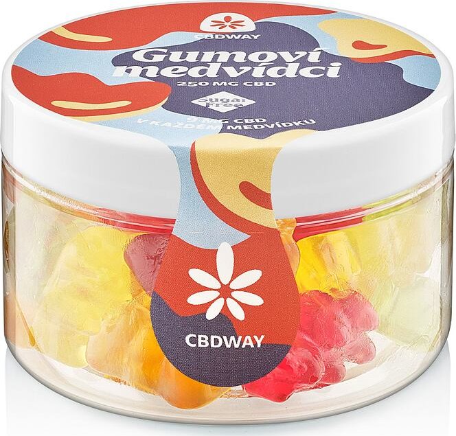 CBD WAY Medvídci bez cukru 250 mg 100 g