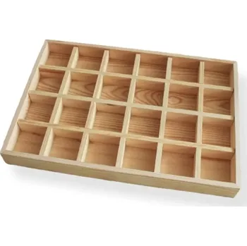 Dárková krabička Dřevěný organizér s odnímatelnými přepážkami