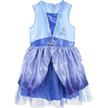 Karnevalový kostým SUN CITY Šaty Frozen 2 Ledové království Elsa modré Velikost: 116 (6 let)