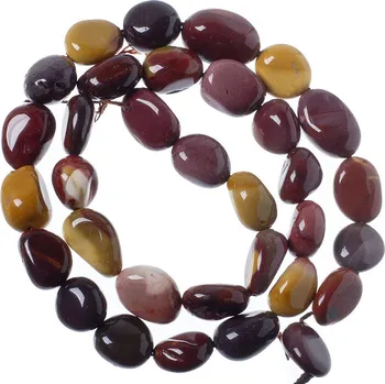 Dětské navlékací korálky Jaspis mookait, 10-11 mm (32 ks)