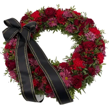 Věnec Smuteční věnec červený Ø 50cm