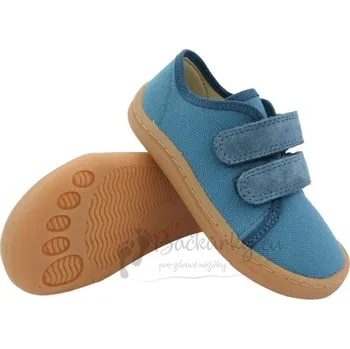 Chlapecké bačkory Dětské barefoot plátěnky Froddo G1700379-10 DENIM - vel. 37