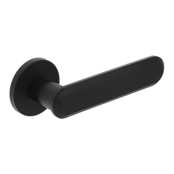 Dveřní kování Kuchinox Rugos, klika na dveře, černá matná, LAV-KRU_900A