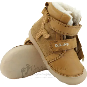 Dívčí obuv Dětské zimní barefoot boty D.D.Step W073-52684A Chocolate - vel. 24