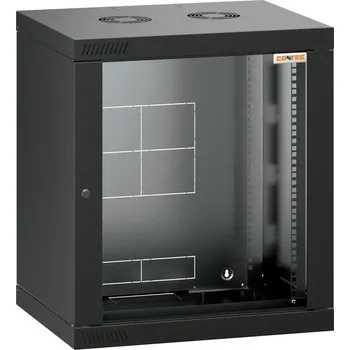 Rozvaděč Conteg RQN-12-60/45 - 19" nástěnný rozvaděč 12U, 572 × 450 mm, černý RQN-12-60/45-RAL-9005JS