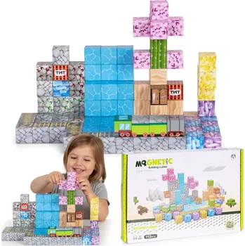 ostatní stavebnice Multistore Minecraft magnetická stavebnice pro děti sada 112 dílů