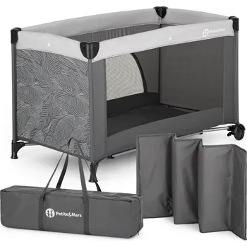 Dětské zboží Petite & Mars Postýlka cestovní Nyja Urban Jungle Charcoal