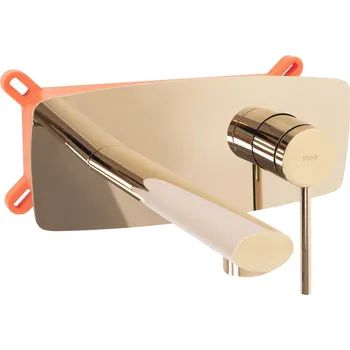 Vodovodní baterie Rea Oval, podomítková umyvadlová baterie, zlatá, REA-B5125