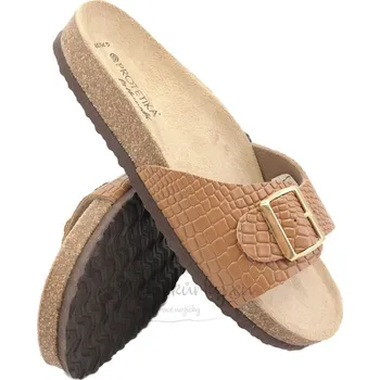 Chlapecké sandály Pantofle Protetika ORS T 980 vzor 43 croco světle hnědá - vel. 37