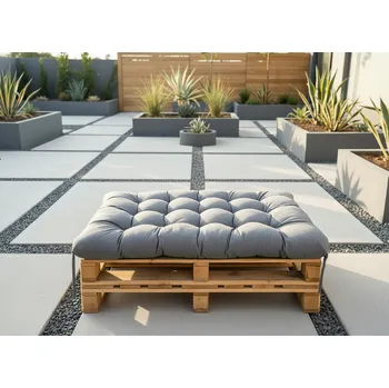 Podsedák Paletový prošívaný sedák ALEX 120x80 cm color 23 šedá Mybesthome