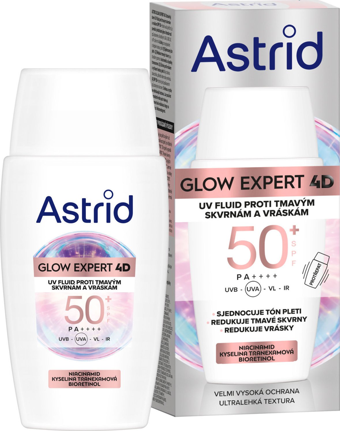 Astrid Glow Expert denní fluid proti vráskám 50 ml