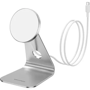 Mobilní telefon MagSafe bezdrátová nabíječka Vention Wireless Charging Stand, Silver