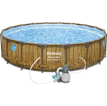 Bazén Bestway Power Steel Wood Swim Vista 5644 5,49 x 1,22 m bez filtrace