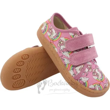 Dívčí tenisky Dětské barefoot plátěnky Froddo G1700379-4 WHITE PINK - vel. 33