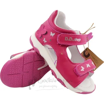 Chlapecké sandály Dětské blikající sandály D.D.STEP G064-51465A Dark pink - vel. 22