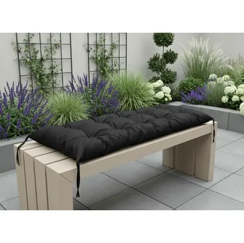 Podsedák Prošívané sezení na lavici WILSON color 01 černá různé rozměry, polstr na zahradní lavici - sedák Mybesthome Rozměr: 120x40 cm