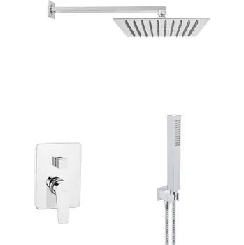 Invena Dokos, podomítková sprchová sada s 2-výstupovým tělesem, chrom lesklý, INV-BS-19-CK2-A