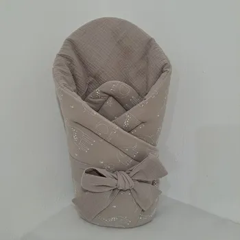 Zavinovačka Pro útulný domov Zavinovačka mušelínová Fauna béžová Rychlozavinovačka: s mašlí bez suchého zipu