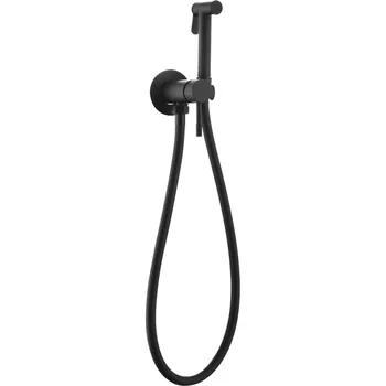 Vodovodní baterie Gamma Roy, podomítková bidetová baterie, černá matná, GMA-BRYPBPT-BK