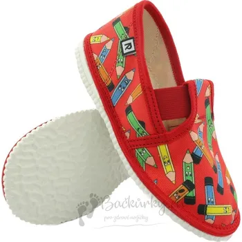 Chlapecké bačkory Dětské pantofle RAK 943022 - Červené tužky - vel. 37,5