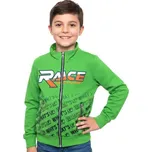 Chlapecká bavlněná mikina na zip FM0263 zelená Velikost: 164, Barva: Zelená